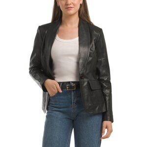 BOD & CHRISTENSEN Black Leather Faye Jacket